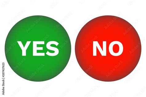yes no button.
